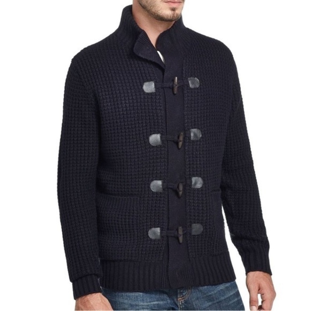 Weatherproof Vintage Men’s Toggle Waffle Stitch Sweater/Jacket Size Men’s Large